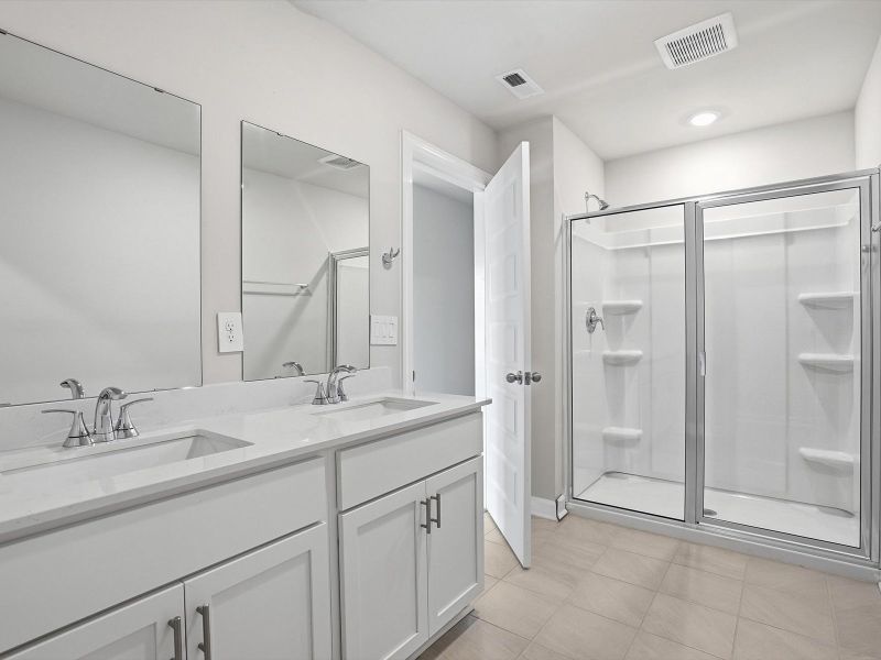 Furnished interior view inside a new home in Crossing at Abner Creek Townes, Greer (Image 6).