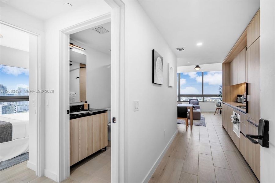 Furnished interior view inside a new home in , Miami (Image 35).