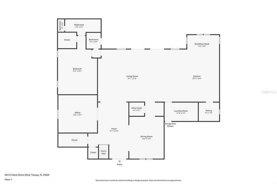 2D floor plan layout of this home in , Tampa, FL (Image 6).