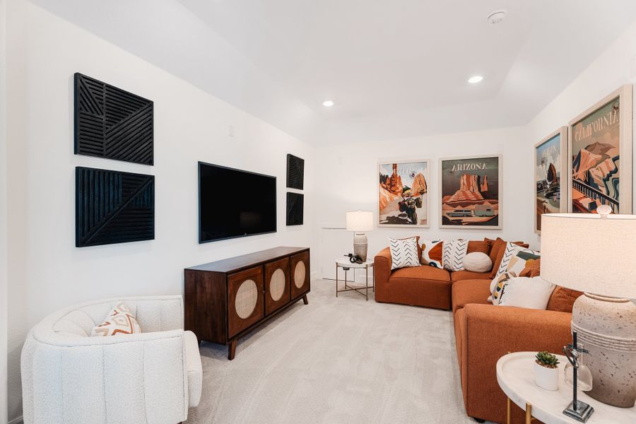Furnished interior view inside a new home in Whitewing Trails, Princeton (Image 12).