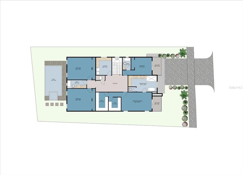 2D floor plan layout of this home in , Tampa, FL (Image 4).