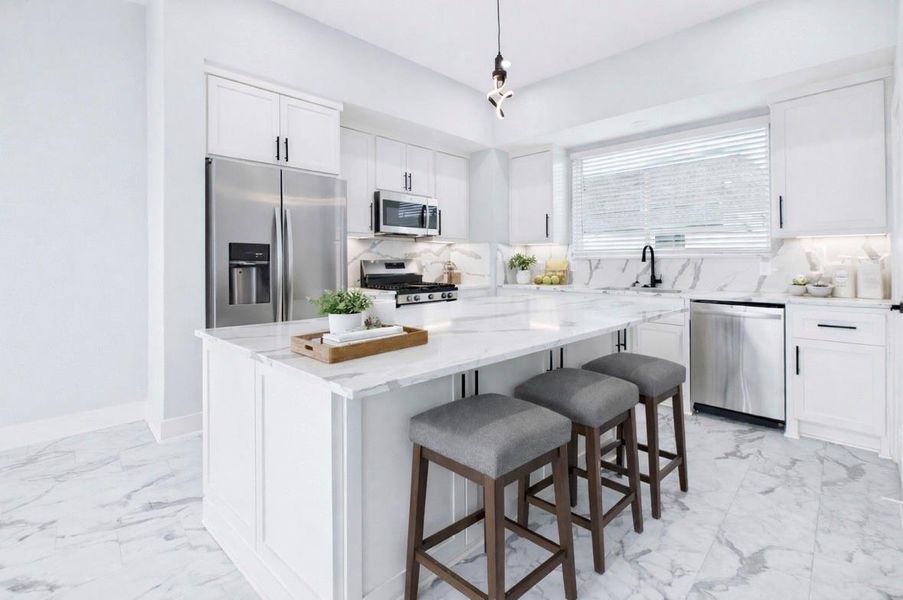 Virtually staged kitchen Virtually staged kitchen