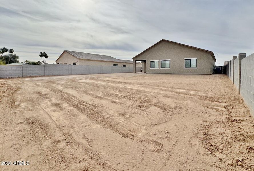 Back of home and yard Back of home and yard