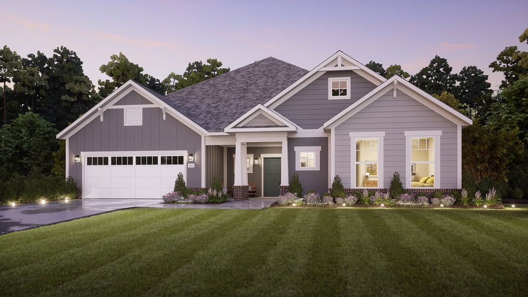 Representative exterior photo of a completed home built from the Provenance by Epcon Communities in The Courtyards at Bailey Farms, Dacula, GA (Image 19).