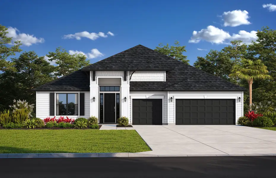 Representative exterior photo of a completed home built from the Park Ridge by SEDA New Homes in Sandy Ridge, Yulee, FL (Image 4).