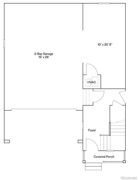 2D floor plan layout of this home in Parterre: The Skyline Collection, Thornton, CO (Image 2).