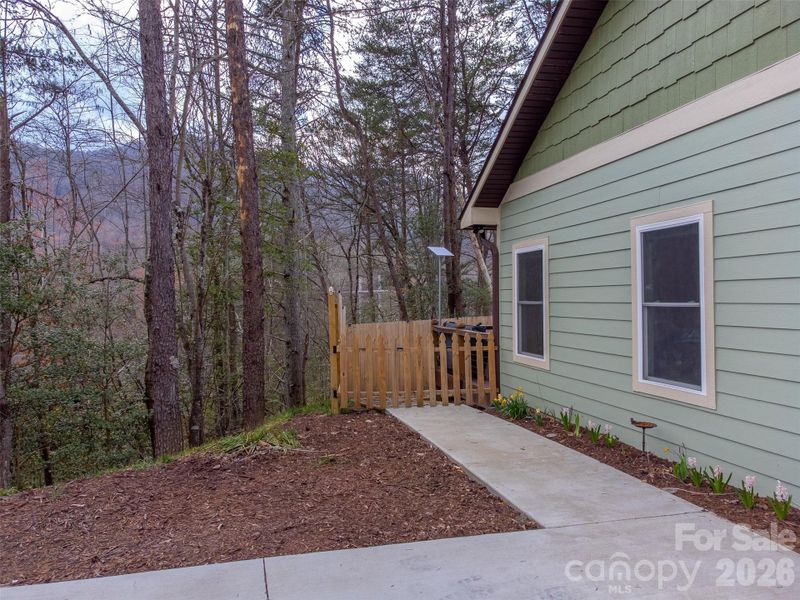 Exterior details and patio area of a home in , Bryson City (Image 21). Exterior details and patio area of a home in , Bryson City (Image 21).