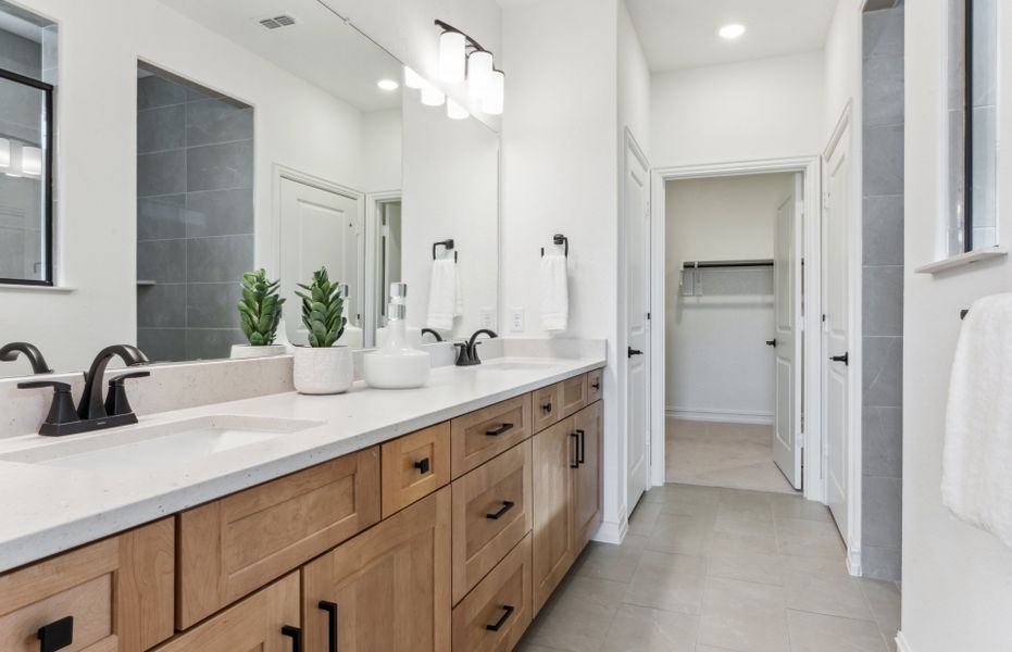 Owner's bath with double vanity