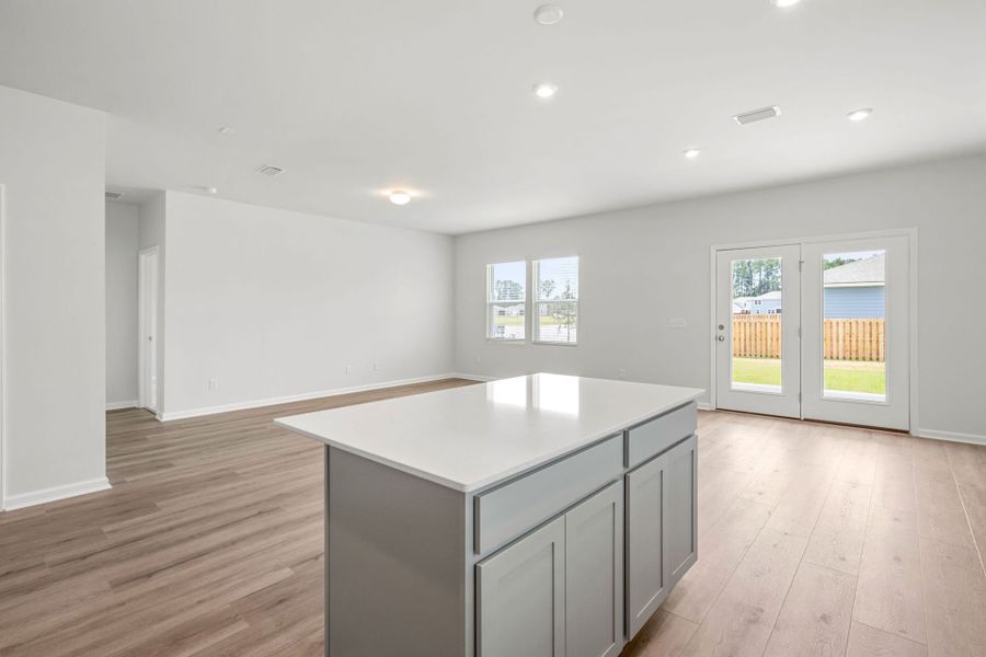 Oversized Kitchen Island and Gathering Room