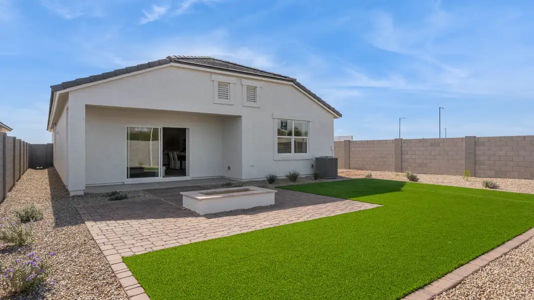 Exterior details and patio area of a home in Desert Moon Estates, Buckeye (Image 2). Exterior details and patio area of a home in Desert Moon Estates, Buckeye (Image 2).