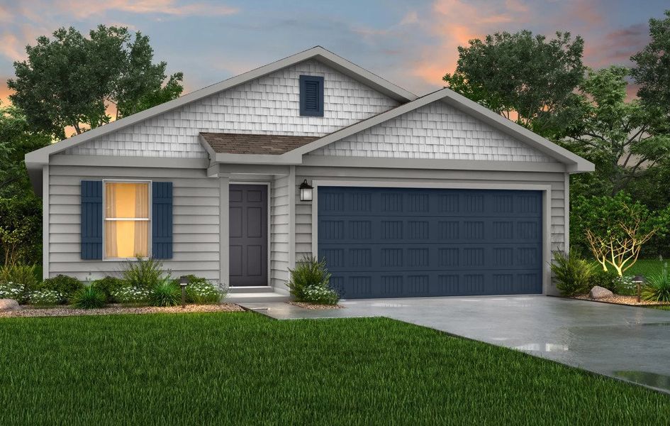 Front exterior of a new home in Courtland Place, Cleburne, TX, highlighting curb appeal (Image 1). Front exterior of a new home in Courtland Place, Cleburne, TX, highlighting curb appeal (Image 1).