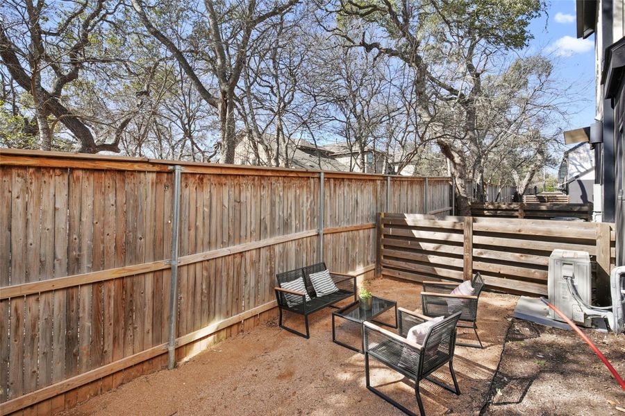Exterior details and patio area of a home in , Austin (Image 26).
