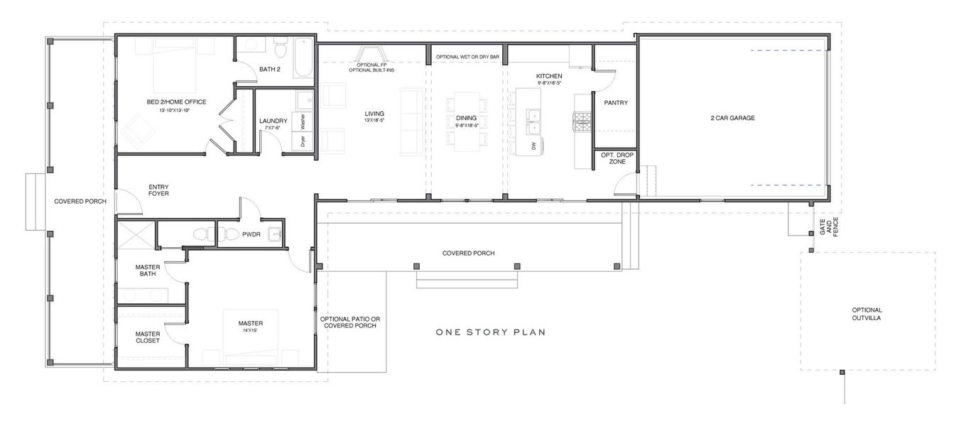 2D floor plan layout for the The Cannella by New Leaf Builders in The Domus Collection at Midtown Nexton, Summerville, SC (Image 3). 2D floor plan layout for the The Cannella by New Leaf Builders in The Domus Collection at Midtown Nexton, Summerville, SC (Image 3).