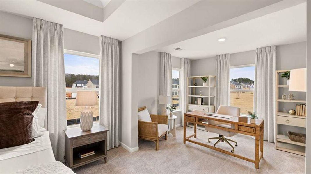 Furnished interior view inside a new home in Heritage Pointe, Senoia (Image 30). Furnished interior view inside a new home in Heritage Pointe, Senoia (Image 30).