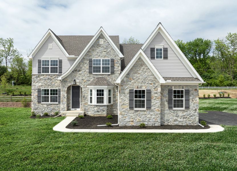 Representative exterior photo of a completed home built from the Ethan by Keystone Custom Homes in Lakestone Cove, Belmont, NC (Image 18).