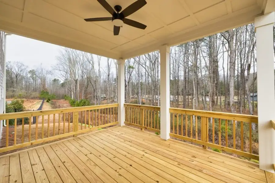 Exterior details and patio area of a home in Hillshire, Cumming (Image 3).