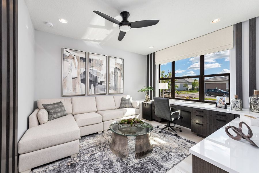Representative furnished interior of a home built from the Costa II by GL Homes in Valencia Vista at Riverland, Port St. Lucie (Image 9).