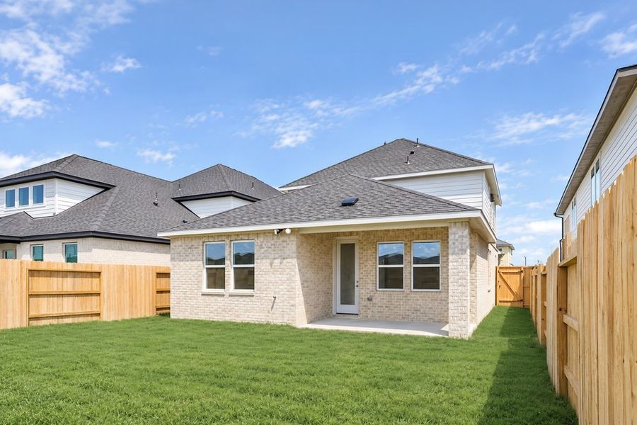 Exterior details and patio area of a home in Avalon at Cypress, Cypress (Image 4).