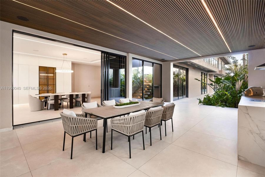 Exterior details and patio area of a home in , Miami (Image 31). Exterior details and patio area of a home in , Miami (Image 31).