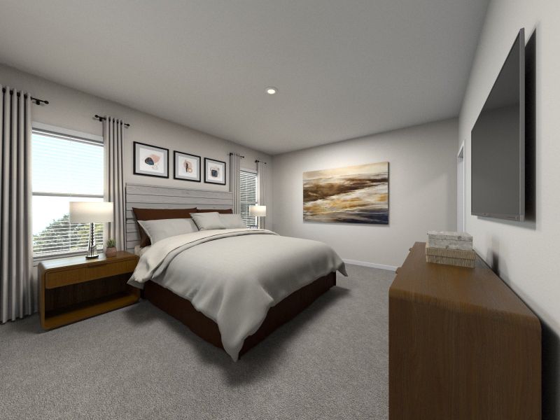 Furnished interior view inside a new home in The District at Oakleaf - The Grove, Middleburg (Image 9).