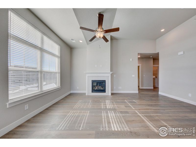 Living Room with Gas Fireplace-  Photos not of the actual unit. Finishes vary.