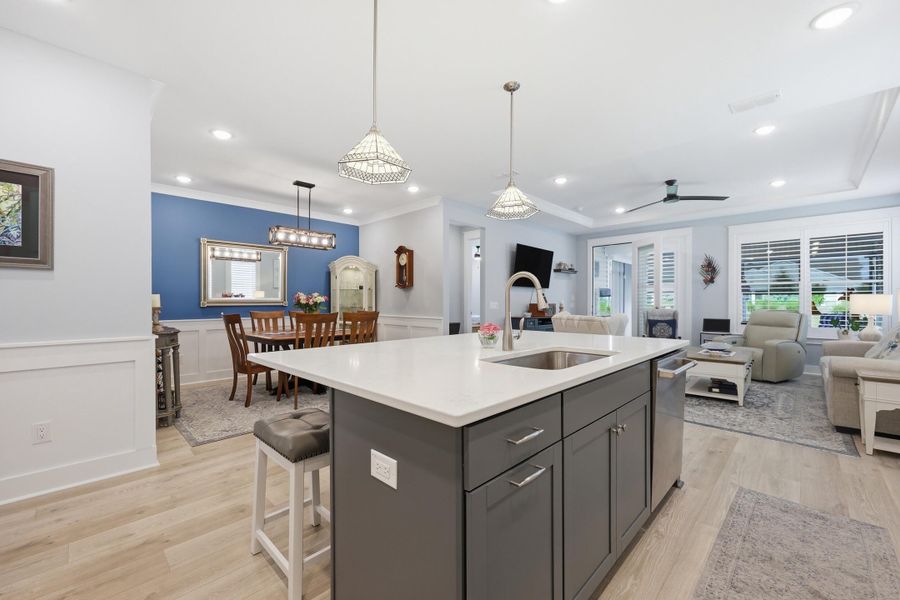 Furnished interior view inside a new home in K. Hovnanian's® Four Seasons at Lakes of Cane Bay, Summerville (Image 14).