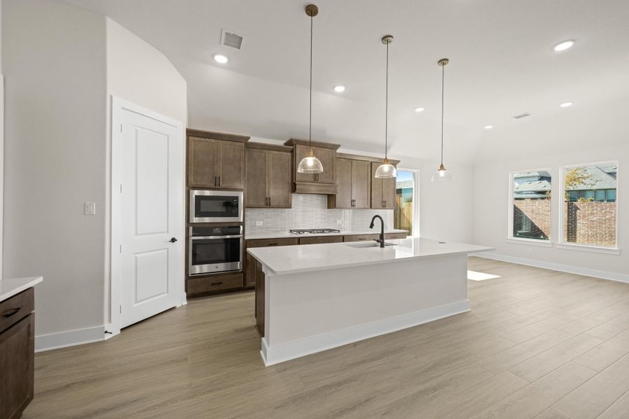 Furnished interior view inside a new home in Inspiration Collection at View at the Reserve, Mansfield (Image 3). Furnished interior view inside a new home in Inspiration Collection at View at the Reserve, Mansfield (Image 3).