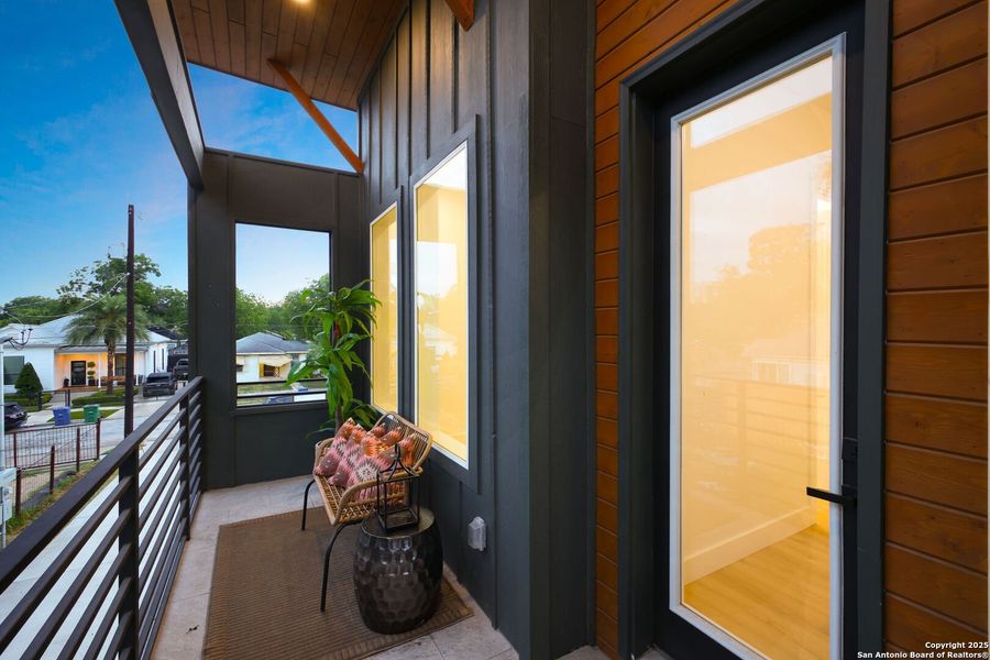 Exterior details and patio area of a home in , San Antonio (Image 29).