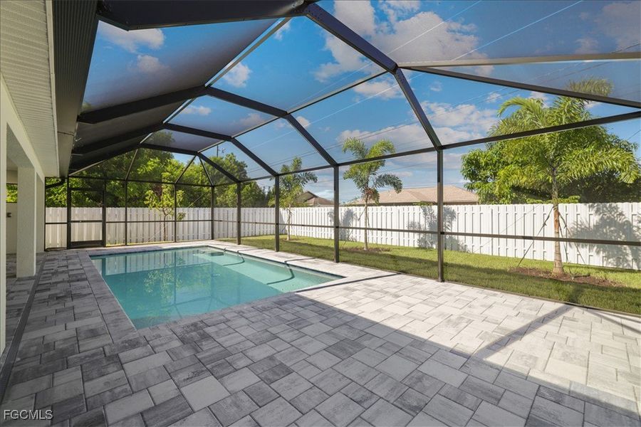 Exterior details and patio area of a home in Cape Coral, Cape Coral (Image 21).