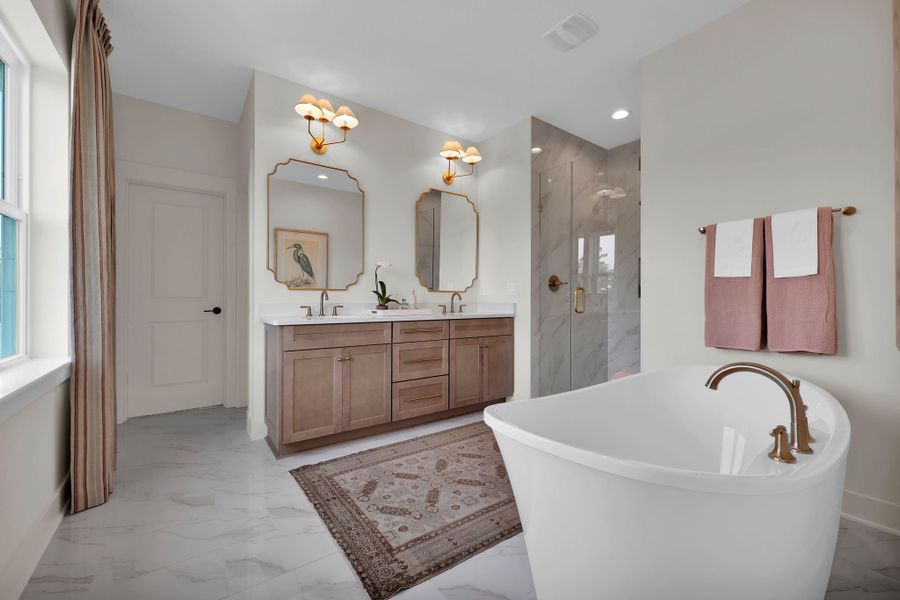 Representative furnished interior of a home built from the Scarlett by Riverside Homes in Mariposa at EverRange 50' Series, Jacksonville (Image 56).