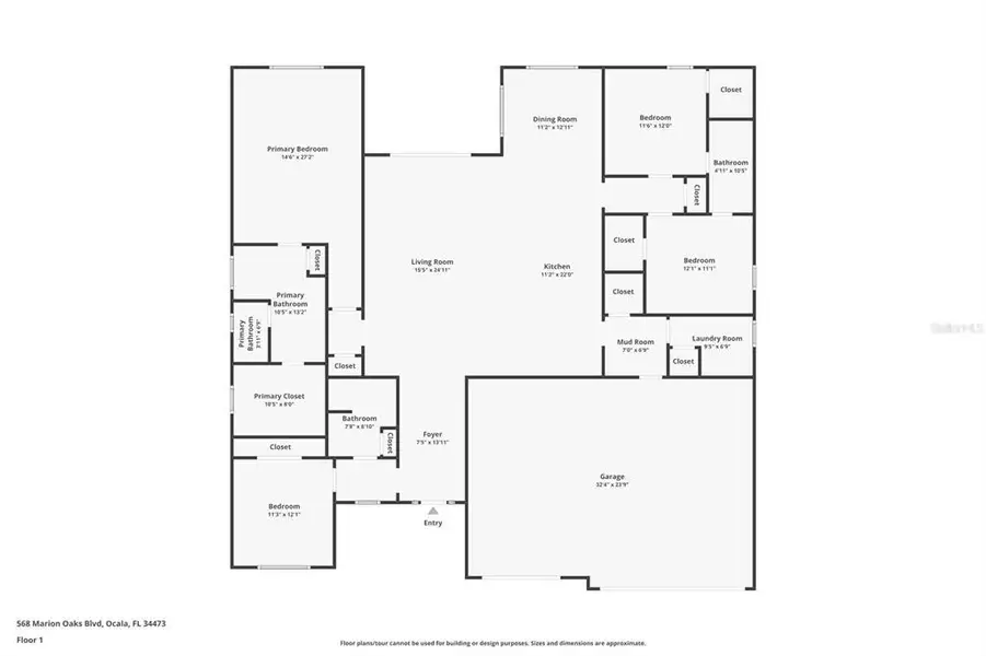 2D floor plan layout of this home in , Ocala, FL (Image 4).