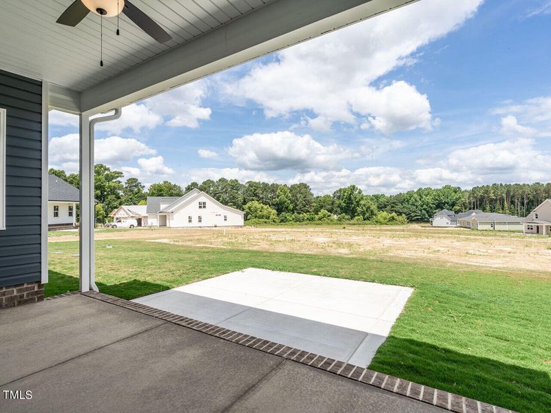 Covered rear porch