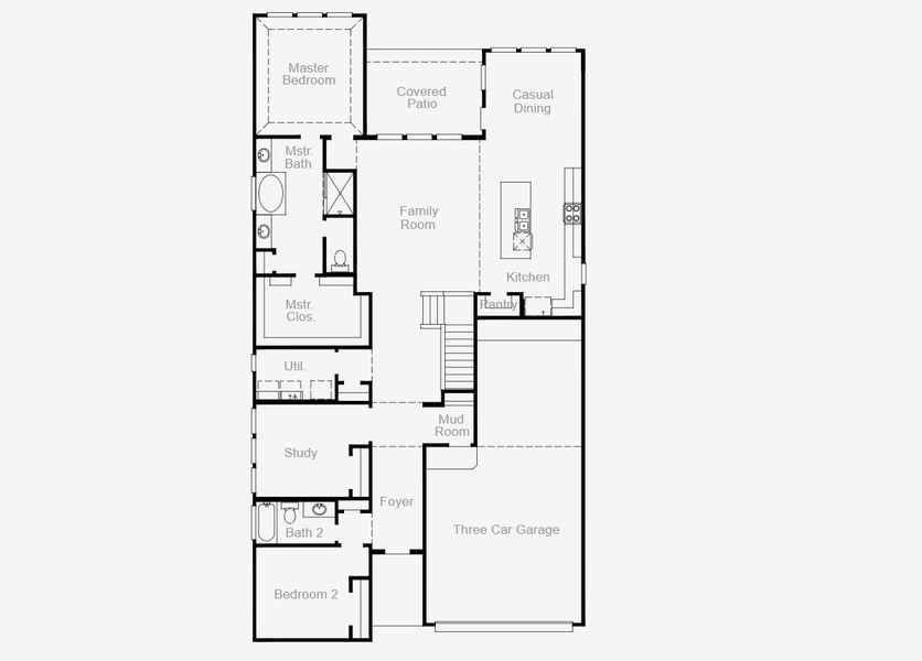 2D floor plan layout for the Gallatin by Coventry Homes in Sauls Ranch East, Round Rock, TX (Image 18). 2D floor plan layout for the Gallatin by Coventry Homes in Sauls Ranch East, Round Rock, TX (Image 18).