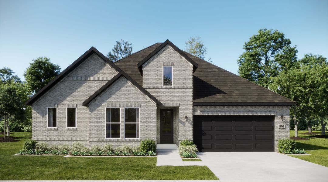 Representative exterior photo of a completed home built from the Vista by Risewell Homes in Coyote Crossing, Godley, TX (Image 3).