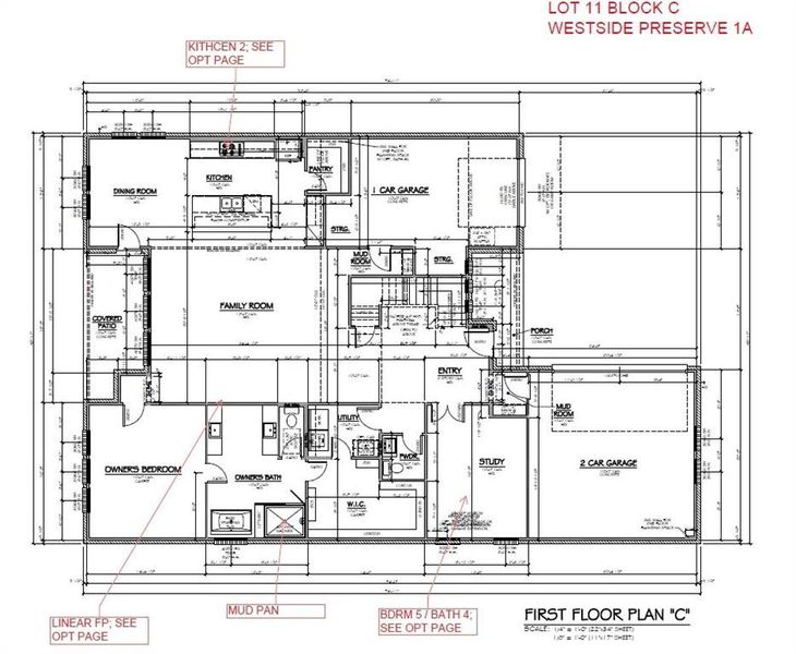 2D floor plan layout of this home in Westside Preserve, Midlothian, TX (Image 5).