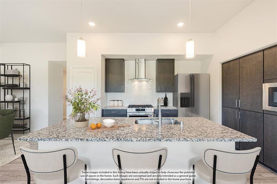 Furnished interior view inside a new home in Bear Creek Elements, Lavon (Image 10). Furnished interior view inside a new home in Bear Creek Elements, Lavon (Image 10).