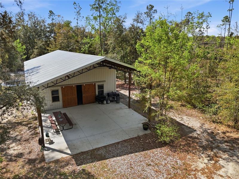 Exterior details and patio area of a home in , Newberry (Image 21).