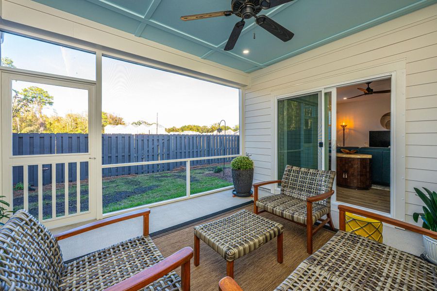 Exterior details and patio area of a home in Hayes Park, Johns Island (Image 31).