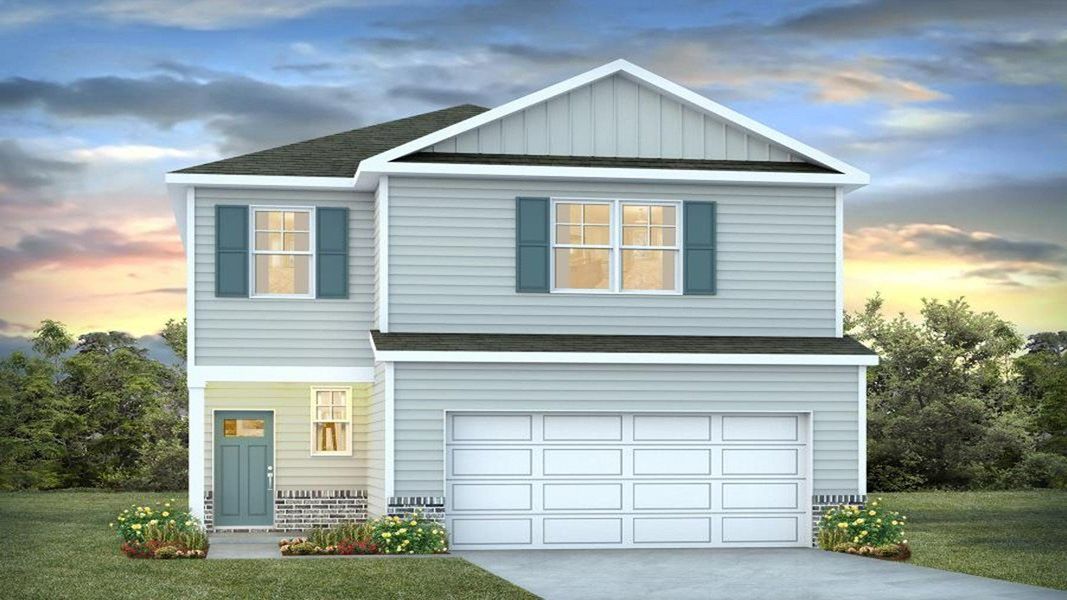 Representative exterior photo of a completed home built from the MANNING by D.R. Horton in Gates Village, Lugoff, SC (Image 2).