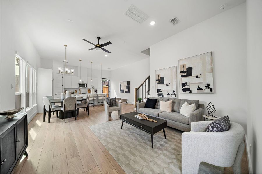 Furnished interior view inside a new home in , Houston (Image 18).