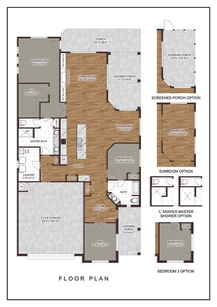 2D floor plan layout for the Verona by Perfection Builders in The Courtyards at Curry Farms, Louisville, KY (Image 4).