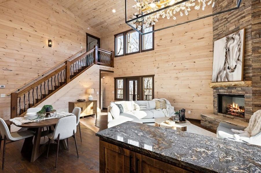 Furnished interior view inside a new home in , Blue Ridge (Image 10).