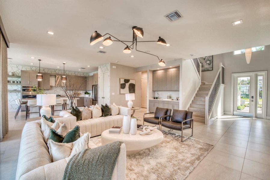 Furnished interior view inside a new home in Apex at Avenir, Palm Beach Gardens (Image 21).