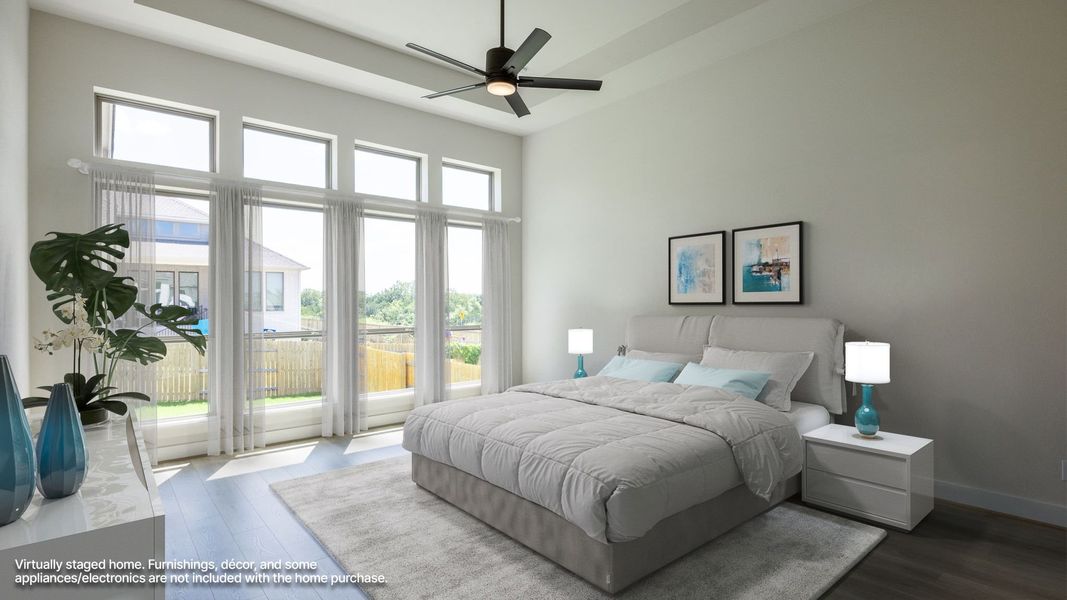Furnished interior view inside a new home in Palmera Ridge, Leander (Image 5). Furnished interior view inside a new home in Palmera Ridge, Leander (Image 5).