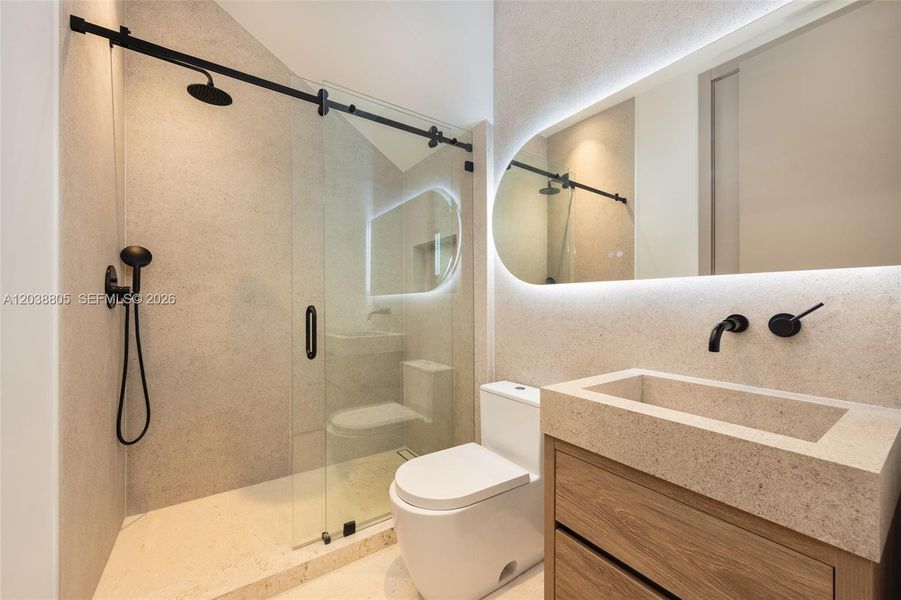 Furnished interior view inside a new home in , Miami (Image 29).