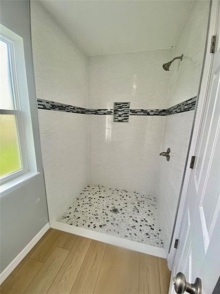 master bath walk-in tiled shower