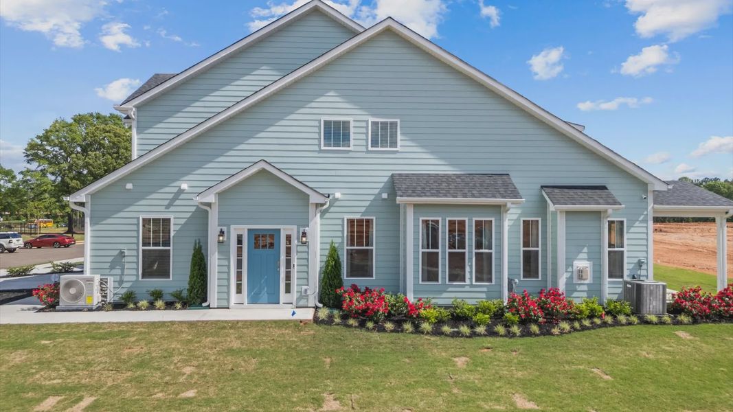 Front exterior of a new home in Village at Midway, Anderson, SC, highlighting curb appeal (Image 2).