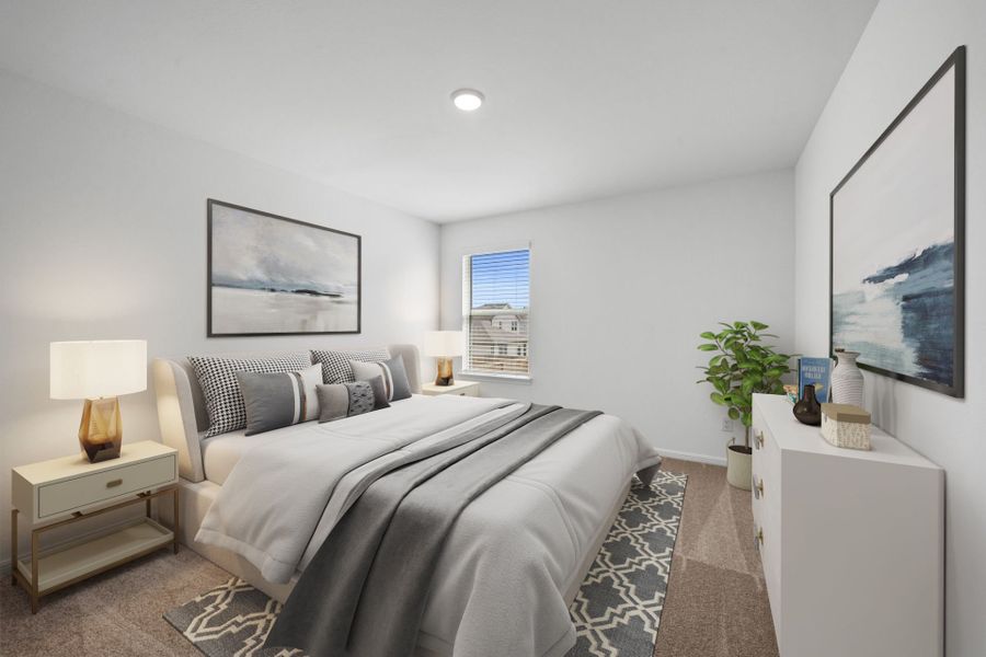 Virtually Staged Secondary Room