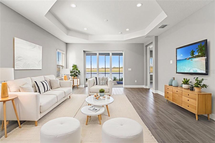 Furnished interior view inside a new home in Palm Grove, Lakewood Ranch (Image 8). Furnished interior view inside a new home in Palm Grove, Lakewood Ranch (Image 8).