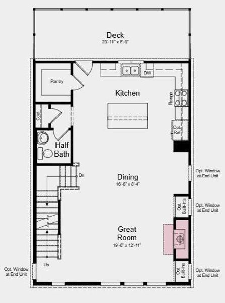 2D floor plan layout of this home in Chandler Run, Tucker, GA (Image 5).